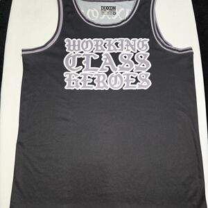 DIXXON Black Tank Top with White Print